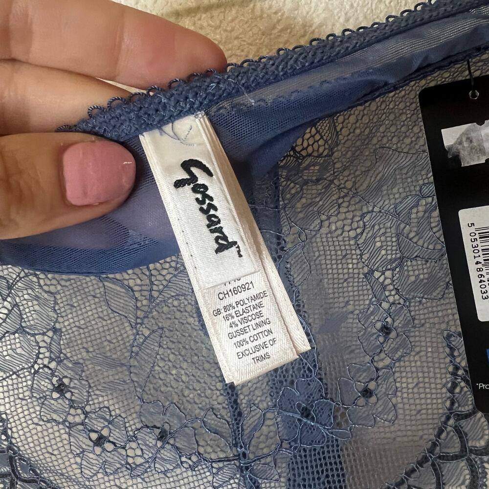 Gossard 7716 Superboost lace thong in moonlight blue NEW XL - Picture 5 of 7
